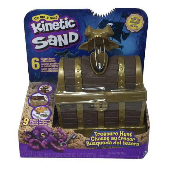Kinetic Sand Treasure Hunt Activity Set 9 Surprise Discoveries Sensory Toys - Picture 1 of 5